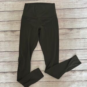 Lululemon High Waist Full-Length 27” Leggings — Dark Olive Size 4